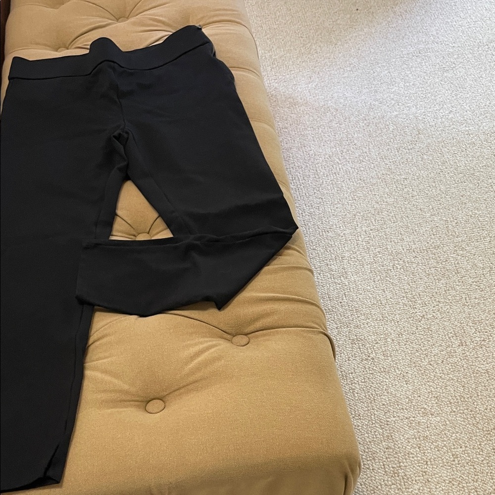 Ann Taylor Black Ponte Slim Leggings